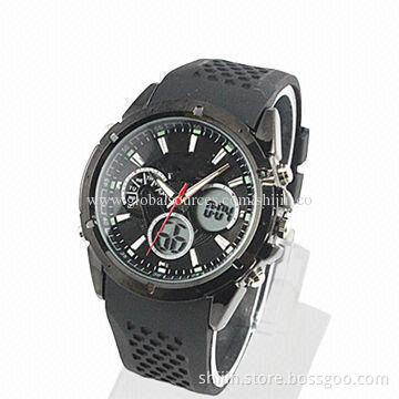 Silicone watches with double movement, fashionable for sports